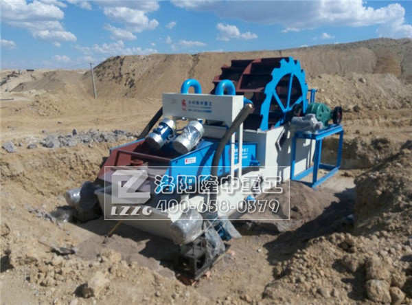 新型洗砂機現場圖